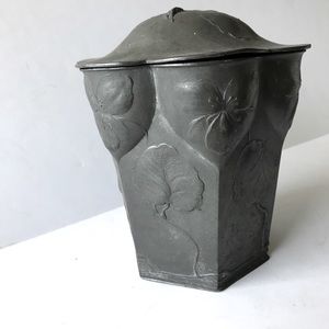 Orivit Art Nouveau Pewter Jar w/ Lid